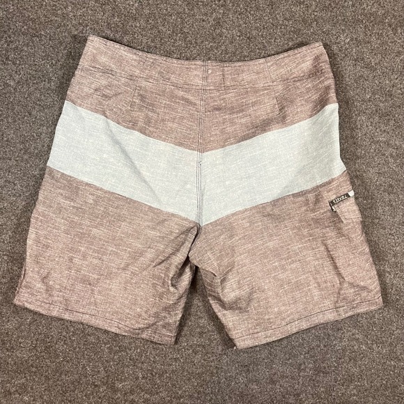 Ezekiel Mens Grey Blue Colorblock Board Shorts Swim Trunks Size 36 Cargo Pocket - Picture 5 of 8